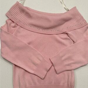 bebe Pink Off-Shoulder Sweater